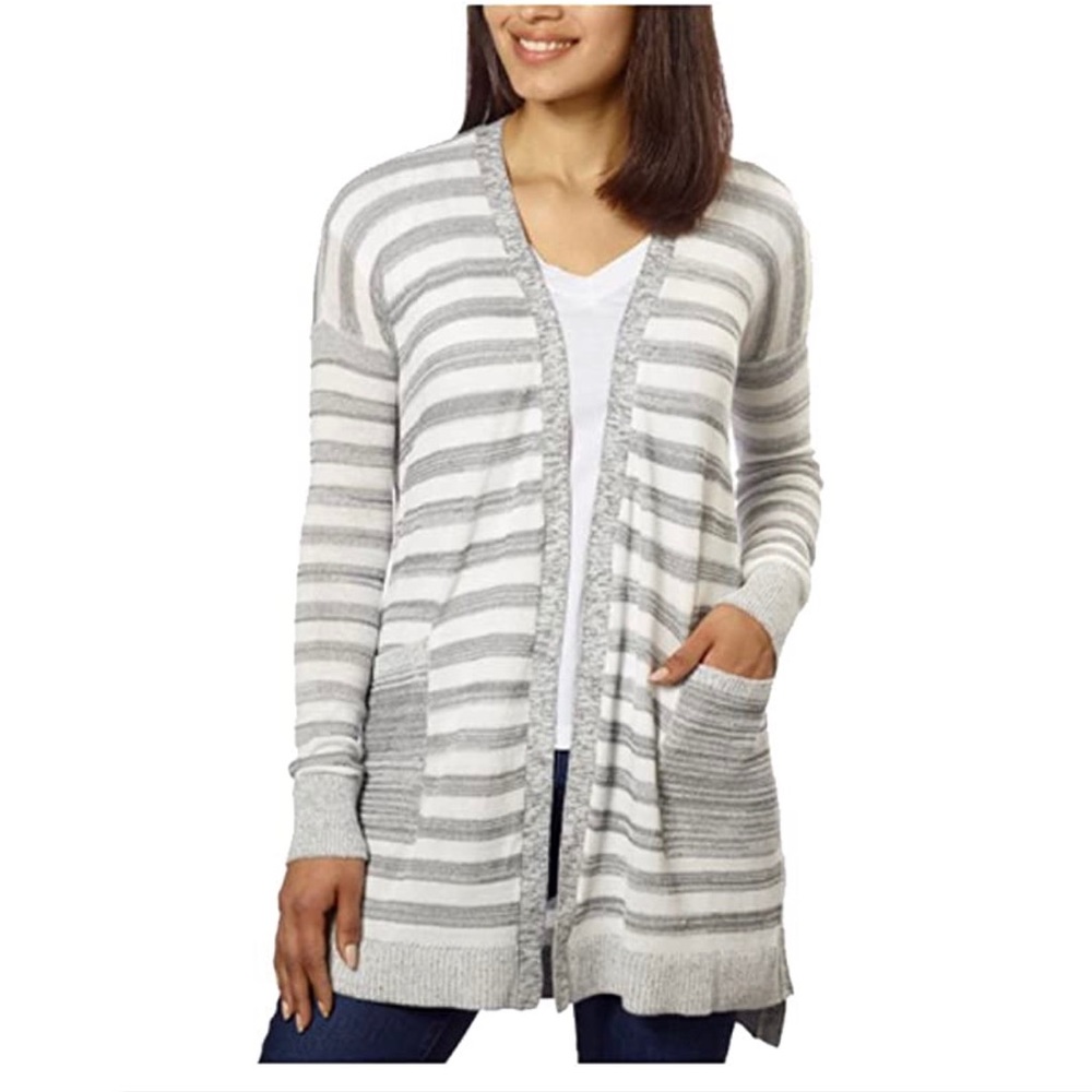 NWT CK Jeans Gray Striped Cardigan